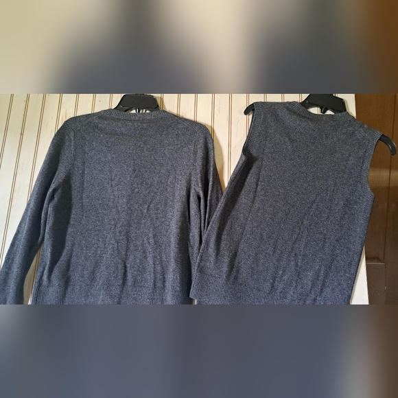 Stunning Cashmere Wool Blend Cardigan W/  Sweater Vest Small Academia INFFTRU - Picture 9 of 12